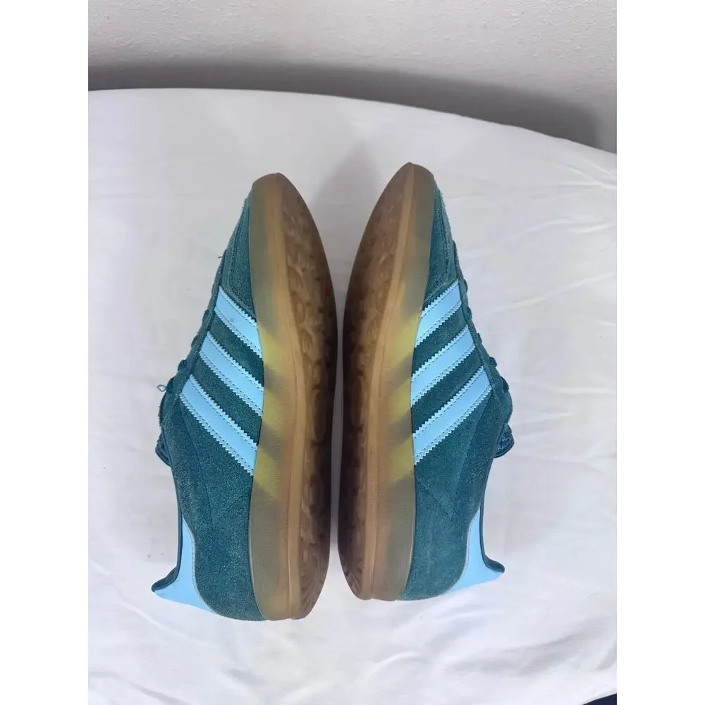 Adidas Gazelle Indoor Collegiate Green Hazy Sky Mens 7 Womens 8